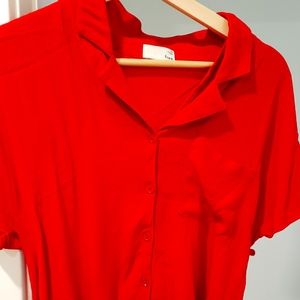 Aritzia Red Blouse